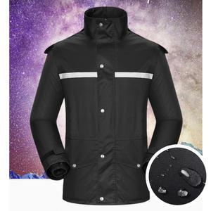 남성우비 비옷 판초우의 스포츠바람막이 레인캡 반사띠 상의