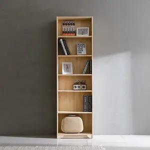 E142 미송 원목 6단 오픈책장 600 1color