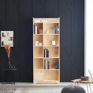 E175 미송원목 6단 도어책장 800 1color