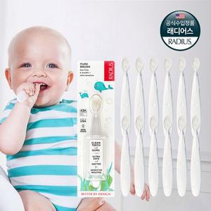 [래디어스] 퓨어베이비 1단계 아기 칫솔 12개 세트