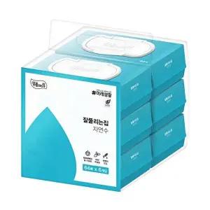 [잘풀리는집]자연수 물티슈 64매 x 6입 x 1팩