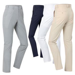 밴딩 일자 스판 남성 캐주얼 골프 바지 남자 팬츠 스판 편한 흰색