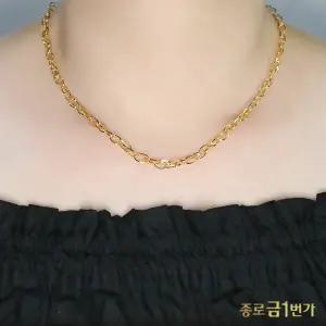 여자 순금 목걸이 꼬임 체인 18.75g