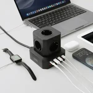 [아이정] 고용량 100W 초고속 PD충전기 블루투스 이어폰 아이폰17프로맥스 큐브멀티탭 멀티콘센트 2M 3M