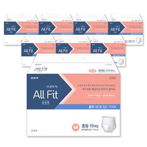 올핏 입는 기저귀(남녀공용) 중형 10매x8팩-1박스 /팬티기저귀 언더웨어