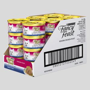 퓨리나 팬시피스트 화이트라벨 7세이상 시니어 캔 85g x 24개