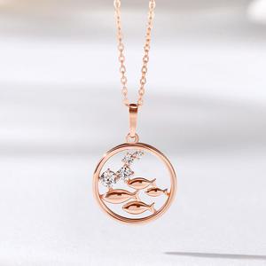 [골드팡] 14k 오션버블피쉬 목걸이