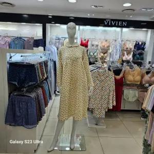 [모다아울렛][비비안]합리적인가격 포근한 삼중직 여성 원피스잠옷  앵두나염 GW6047_BP