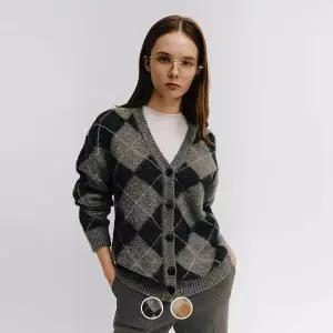 354921 여 아가일 브이넥 가디건 7GG