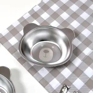 [키친유]베어 스텐 304 간식볼 이유식 스프볼 죽그릇 스낵볼 곰돌이 어린이 유아 유치원