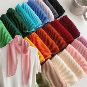 목도리 미니 쁘띠 스카프 원칼라 주름 (앙상블) 단색