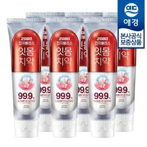 [애경][비밀] 2080 진지발리스 치약 120g x6개