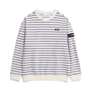 [내셔널지오그래픽키즈]K231USW040 스트라이프 맨투맨 VIOLET