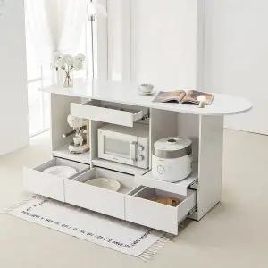 B6217 라운드 하단서랍 홈바 1700x600 1color