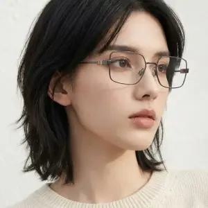 안경테 BE1380 1003 가벼운 메탈테 사각 건메탈 명품 패션