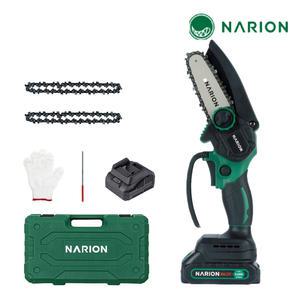 나리온 10cm 무선 전기톱 풀세트 NJ-100R 충전 체인톱 전동톱