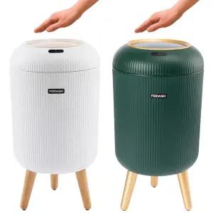 인테리어 모션 휴지통 10리터/0.3초 개폐/스마트 자동 센서 인식 쓰레기통/가정용 예쁜 오토 냄새차단 감지 감응 핸즈프리