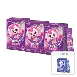 락피도 영양가득 비타젤리 15포, 3개 + 증정( 아이반짝빌베리젤리(시즌5) 15g ,15포 )