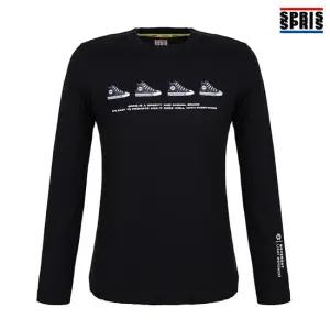 스프리스 남여공용 기본 스니커즈 로고 티 블랙