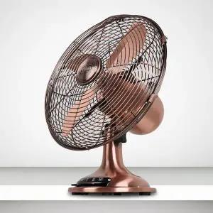 [레이나] 12인치 탁상용 브론즈 엔틱 메탈선풍기 RF-3121 / 알루미늄 4엽날개