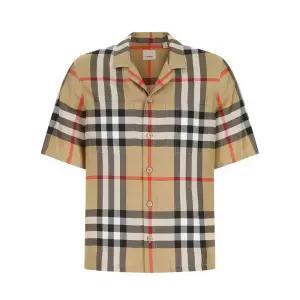 25SS 버버리 REEPHAM 체크 남성 반팔 셔츠 베이지 8050279 A7028