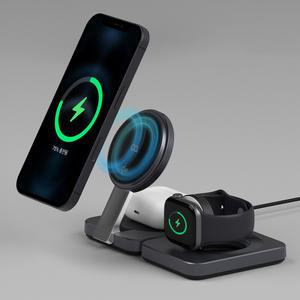 오아 폴드Qi2 맥세이프 접이식 3in1 고속 무선충전기 아이폰 애플워치 에어팟 핸드폰거치대 멀티충전기 스탠드