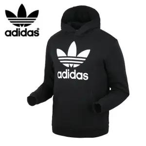 아디다스 주니어 트레포일 후드(DV2870)_블랙