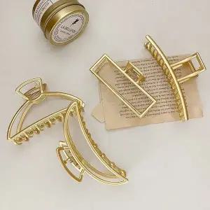 메탈 골드라인 헤어 집게핀 4p_11895103_588964