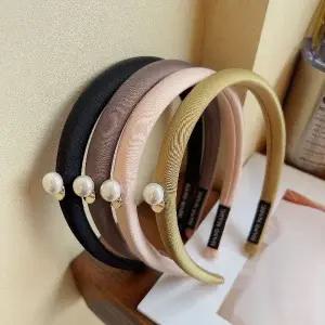 패브릭 진주 포인트 헤어 밴드 머리띠_13461391_588963