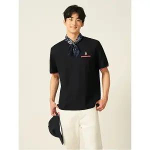 [빈폴멘] 허니쿨 포켓 라운드 티셔츠  블랙 (BC5442C365)