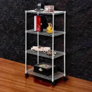 홈메탈선반 600 4단 다용도철제 벽수납장 베란다틈새 철제선반 앵글 조립식앵글 앵글선반