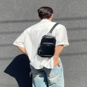 헤지스 액세서리 25FW [여행용][데일리] 블랙 클래식 슬링백 HJBA5F861BK