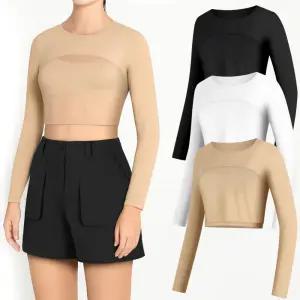 여성 골프이너웨어 냉감 여름 매쉬 망사 여자 골프웨어 상의 골프복 베이스레이어 티셔츠 긴팔 uv차단