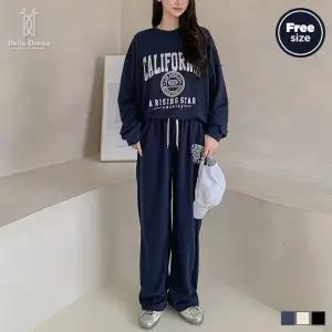 벨라도나 여성 가을 어텀 캘리포니아 루즈핏 맨투맨 트레이닝 세트 BLN25_SET56