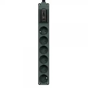 오브제 누전차단 6구 1.5M 고용량 멀티탭 카키