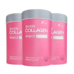 에버콜라겐 타임비오틴 업 30포 x 3통 (3개월분) 저분자 피쉬콜라겐 분말형