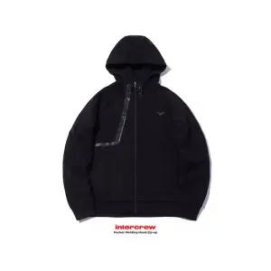 남성 루즈핏 포켓 웰딩 후드집업 ITV4DH02ABK 블랙)