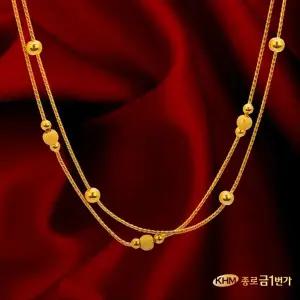 순금 목걸이 주얼리 18.75g 더블골든볼