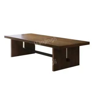 세미나실 우드 식탁 탁자 공간활용 교육 회의실 테이블 업소용 다이닝 사무실 통원목 협상