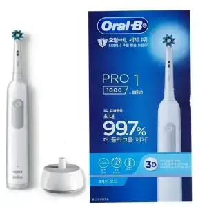 오랄비 전동칫솔 PRO1000 전동칫솔 화이트