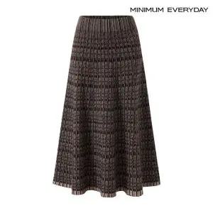 [롯데백화점]미니멈 [미니멈 에브리데이]체크 밴딩 플레어 니트 스커트 (EB4WH003D)