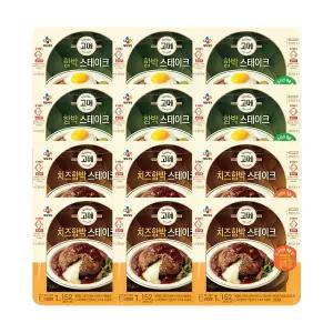 [신세계라이브쇼핑]CJ제일제당 고메 함박스테이크152g x6개+치즈함박152g x6개