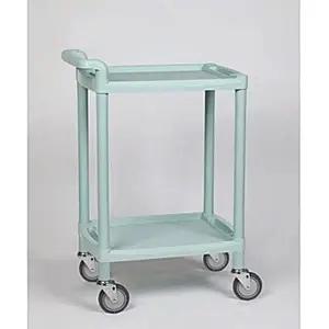 소형 2단카트(Y101A+손잡이) 플라스틱 왜건 운반차 서빙카트 드레싱카 병원트롤리