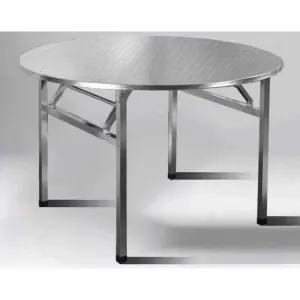 접이식 스텐 식탁 테라스 술집 업소용 휴대용 원탁 0.8m 표면무늬 원형테이블