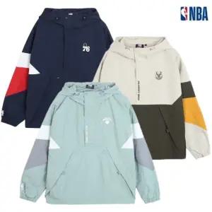 [롯데백화점]엔비에이 엔비에이PHI 76ers 나일론 배색 후드 아노락 N223JP143Z