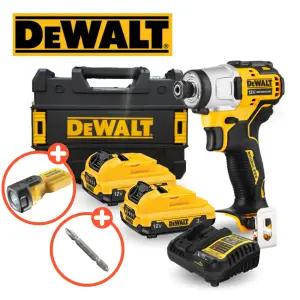 디월트 12V 충전 임팩트 드릴 DCF801L2 3.0Ah 배터리 2개 랜턴+양날비트 세트