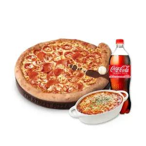 [7번가피자] 페페로니 치즈링L+오븐스파게티+콜라L