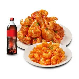 (호식이)깐쇼킹치킨+쉬림프미니튀김(칠리)+콜라500ml