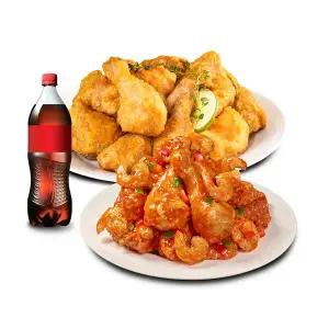 (호식이두마리) 후라이드+깐쇼킹치킨+콜라500ml