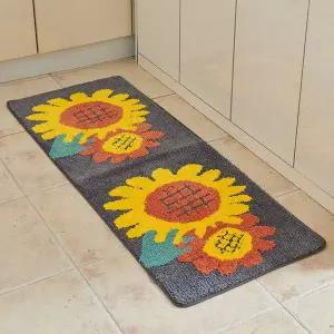 [이솔홈] 해바라기 극세사 주방매트